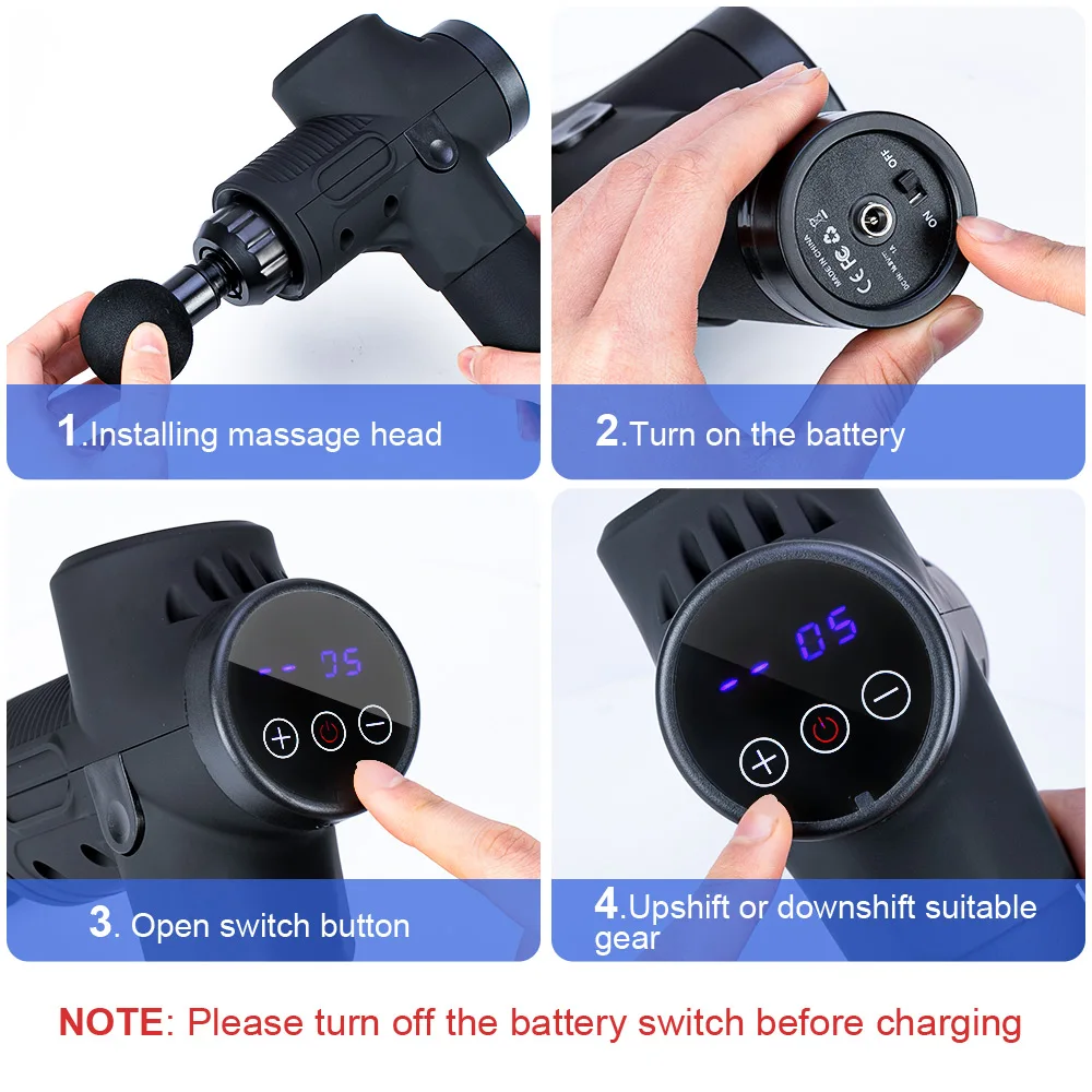 Tissue Massage Gun Muscle Massager Pain Management after Training Exercising Body Relaxation Slimming Shaping Relief | Красота и