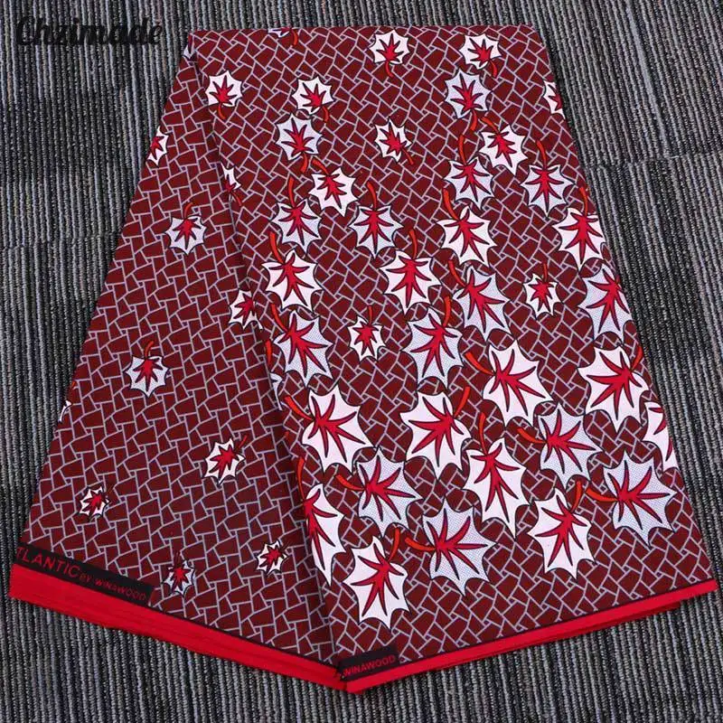 Chzimade 1 ярд африканский 100% полиэстер настоящая восковая ткань с принтом для