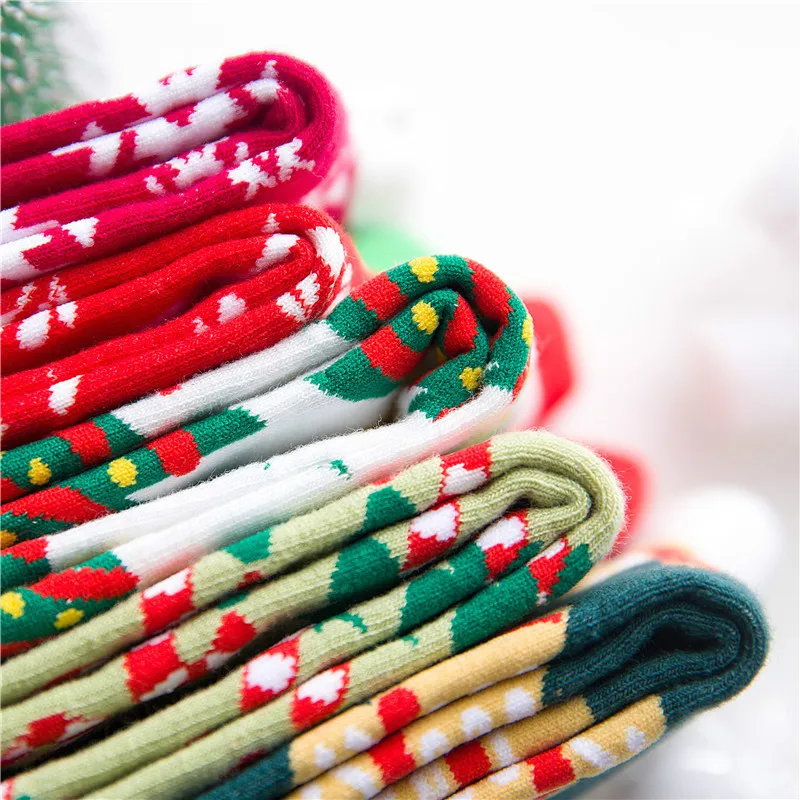 

Socks Women Colorful Trendy Socks Mid-high Tube Cotton Socks Large Size Christmas Elements Casual Men's Socks Compression Socks