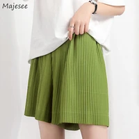 shorts women green baggy minimalist big size 4xl womens summer short casual trouser daily fashion newest harajuku elastic waist
