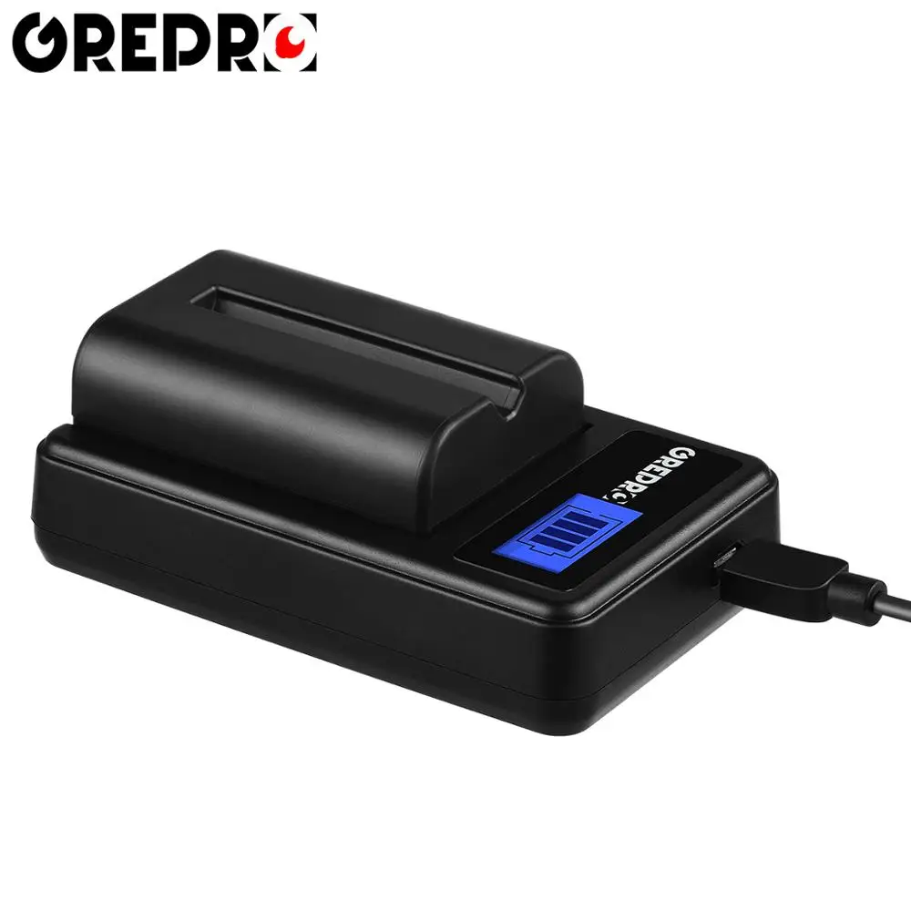 1 шт. NP-FM500H NP FM500H аккумулятор + зарядное устройство USB с ЖК-дисплеем для Sony Alpha A58