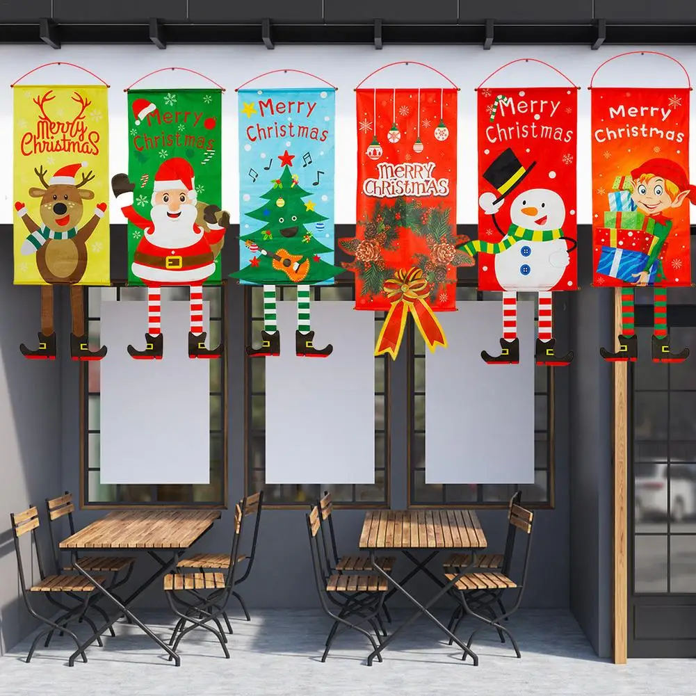 

Christmas Decor Door Banner Merry Christmas Porch Sign Hanging Xmas Decoration For Home Ornaments New Year Navidad Noel 2022