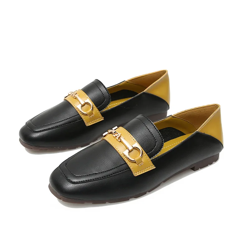 

2020 Large Size Women Flats Shoes Lady Slip On Loafers Sweet Bow Casual Leather Shoes Slipper Comfortable Driving Shoes