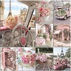 Алмазная 5D картина сделай сам с изображением велосипеда, цветов, корзины, вышивки крестиком, Алмазная мозаика, картина телефонной будки, пейзаж, ручная работа, домашний декор