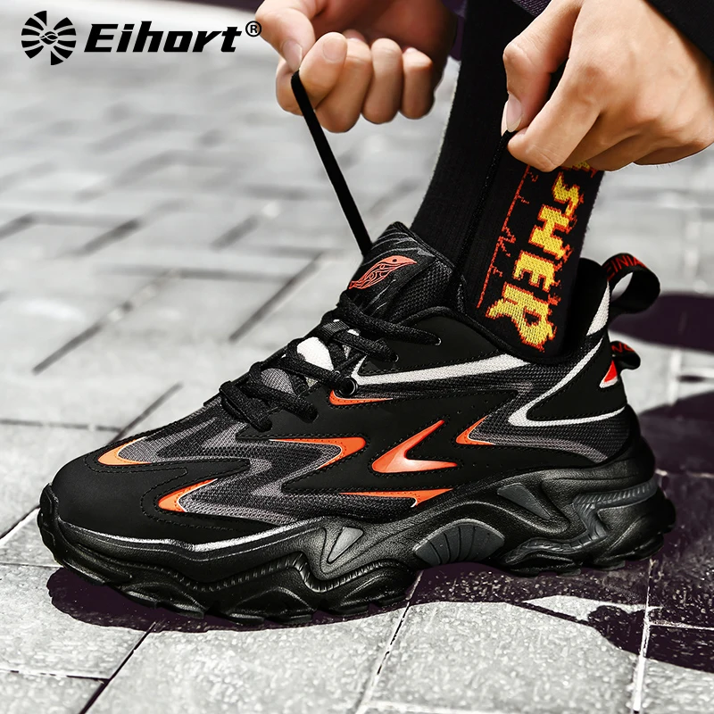 

Модные светильник кие мужские кроссовки Eihort, удобные дышащие Нескользящие кроссовки, уличная амортизирующая повседневная спортивная обув...