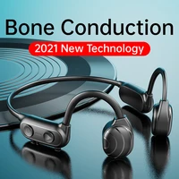 bone conduction bluetooth earphone wireless sport headphones waterproof ear hook openear headsets with mic 2021 new designed