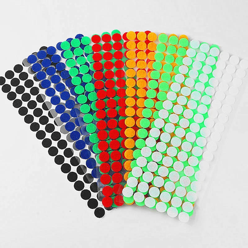 99Pair Colorful Self Adhesive Fastener Dots 10mm Strong Glue Magic Tape Sticker Disc Red Green Blue Round Hook Loop Coin images - 6