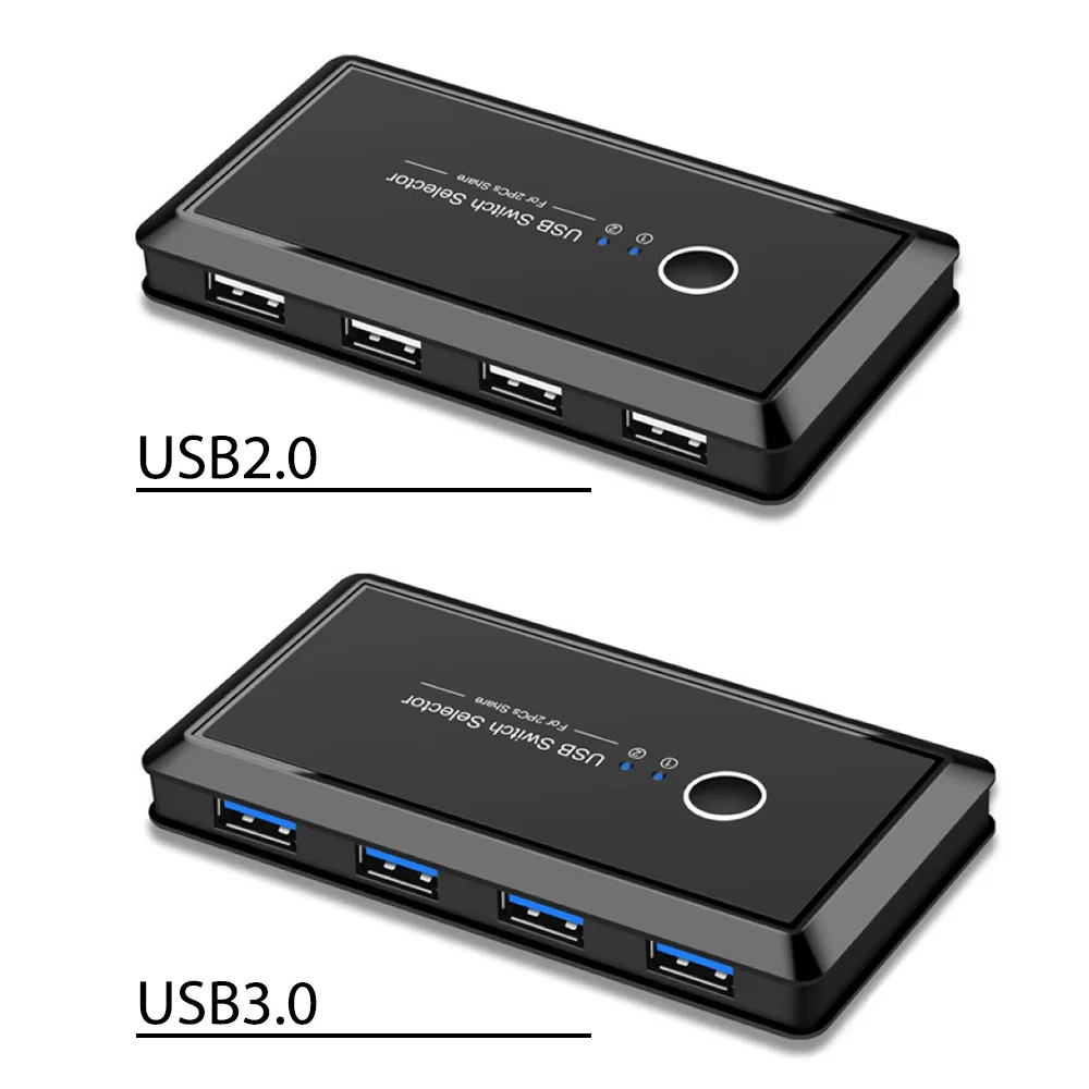 

USB Switch Selector USB 2.0 3.0 Switcher 2 Port PCs Sharing 4 Devices for Keyboard Mouse Scanner Printer Kvm Switch Hub