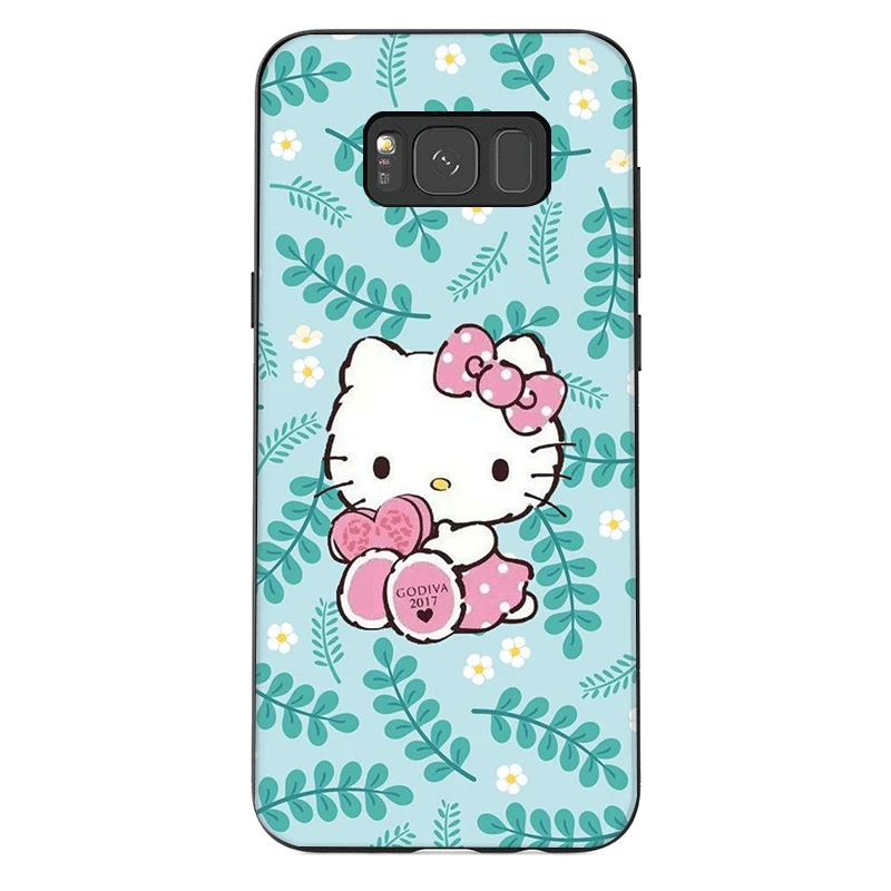 Чехол для телефона Samsung J6 A70 A60 A50 A40 A20 A30 A10 A7 A6 A5 A3 A8 A9 чехол Hello Kitty Cool|Чехлы-накладки|