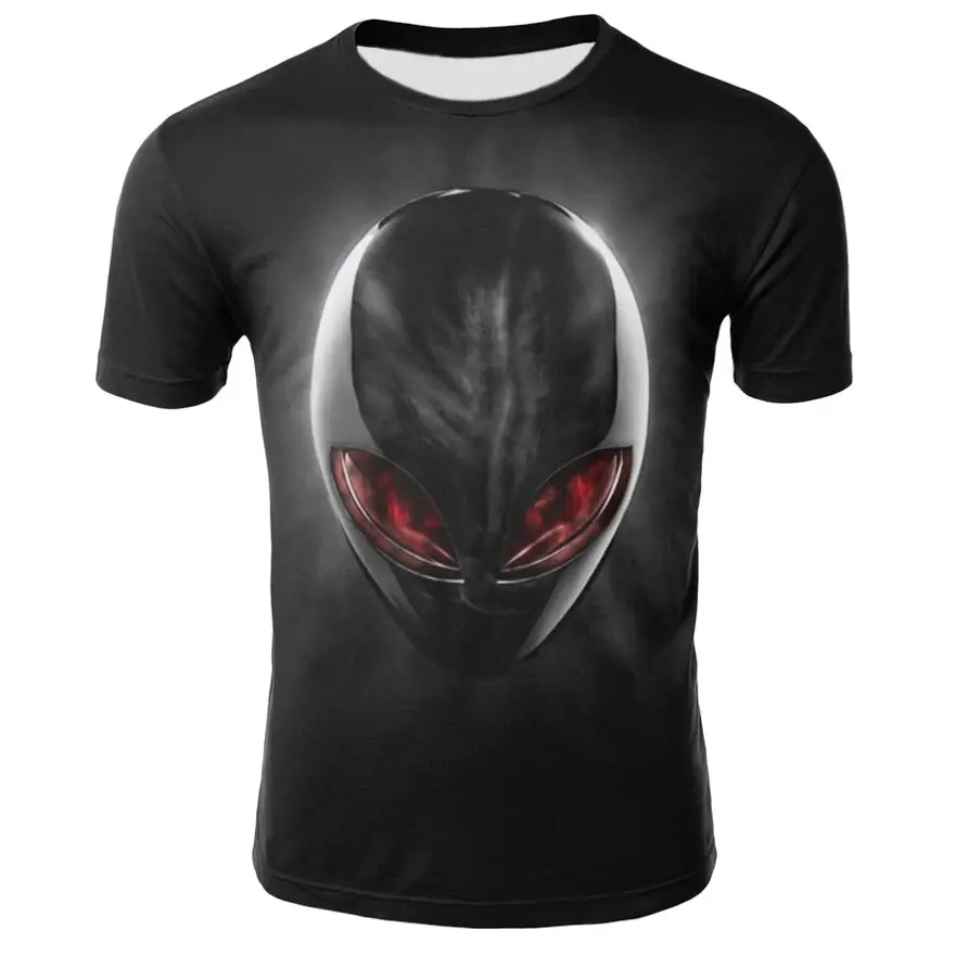 

Summer quick-drying fashion new horror skeleton 3D printing round neck T-shirt ladies T-shirt men's T-shirt top casual