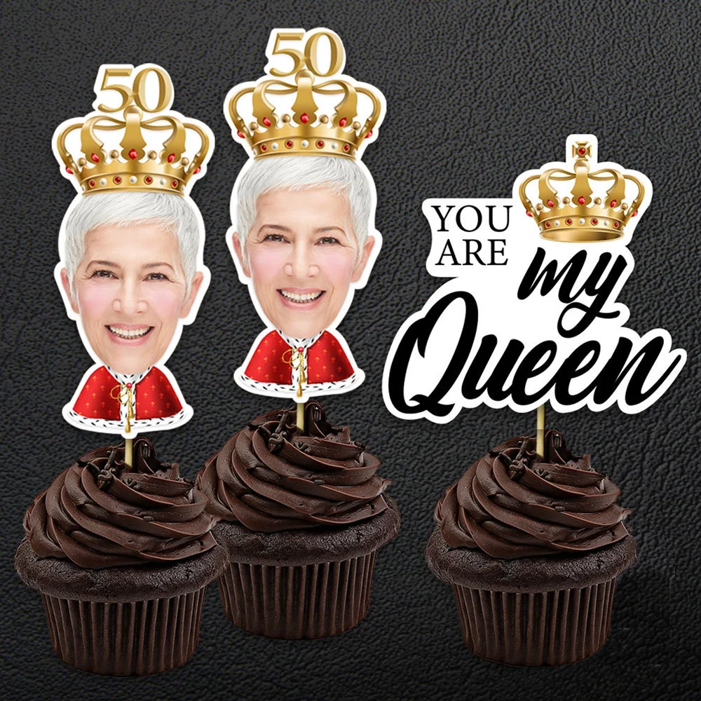 Пользовательские фото топперы для кексов персонализированные на день рождения