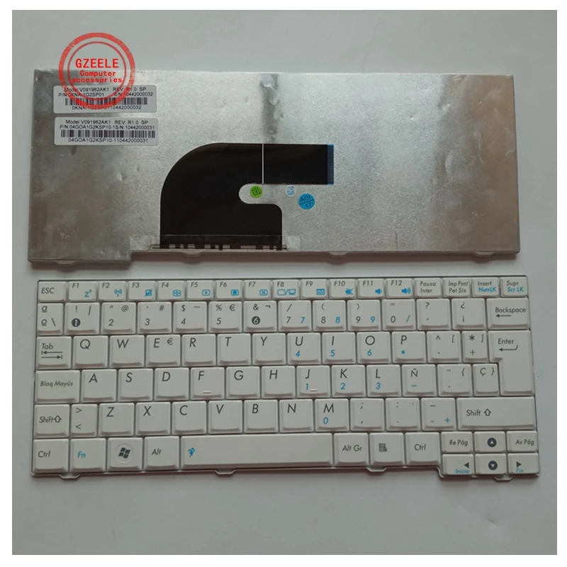 SP новая испанская клавиатура для ASUS MK90 EEEPC MK90 EPC MK90H, белая