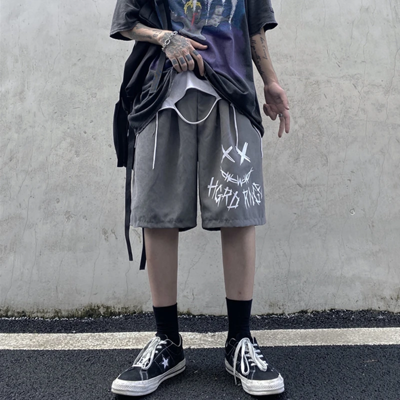 

Summer Men Women Hip Hop Streetwear Harajuku Graphic Shorts Goth Pants Gothic Sweatpants Clothes Casual Beach Clothing Punk