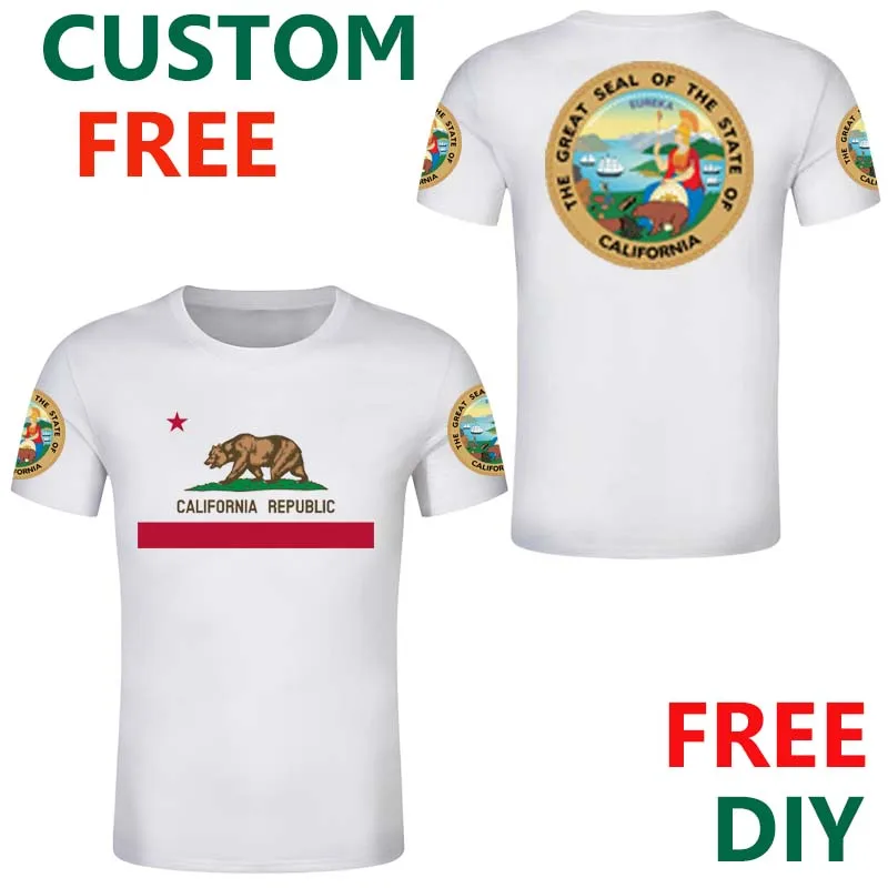 _ Мужская футболка под заказ с мультяшным медведем Лос-Анджелесом Сакраменто