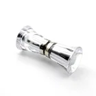 Ручка для душевой кабины, для унитаза, нажимная ручка для стеклянной двери, пластиковая прозрачная стеклянная ручка с одним отверстием