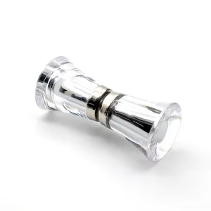 Ручка для душевой кабины, для унитаза, нажимная ручка для стеклянной двери, пластиковая прозрачная стеклянная ручка с одним отверстием