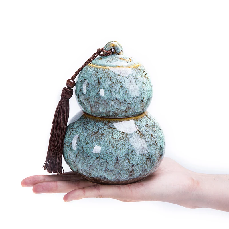 

Large Gourd Tea Pot Ceramic Storage Sealed Pot Waking Tea Pot General Loose Tea Moisture-proof Tea Pot Tea Pot Packing Box