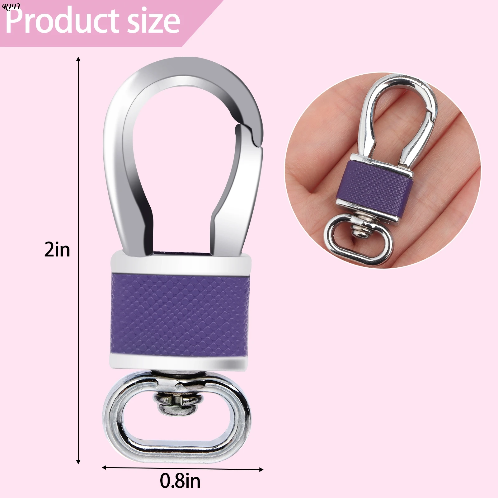 

8 Pack Metal Keychain Key Clip Key Chain Keyring Holder Organizer Swivel