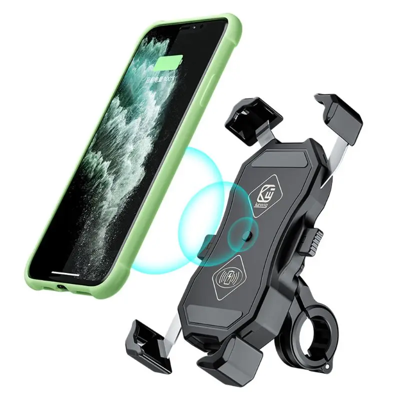 Беспроводное зарядное устройство USB Qi для мотоцикла 12 В QC3.0 держатель подставка