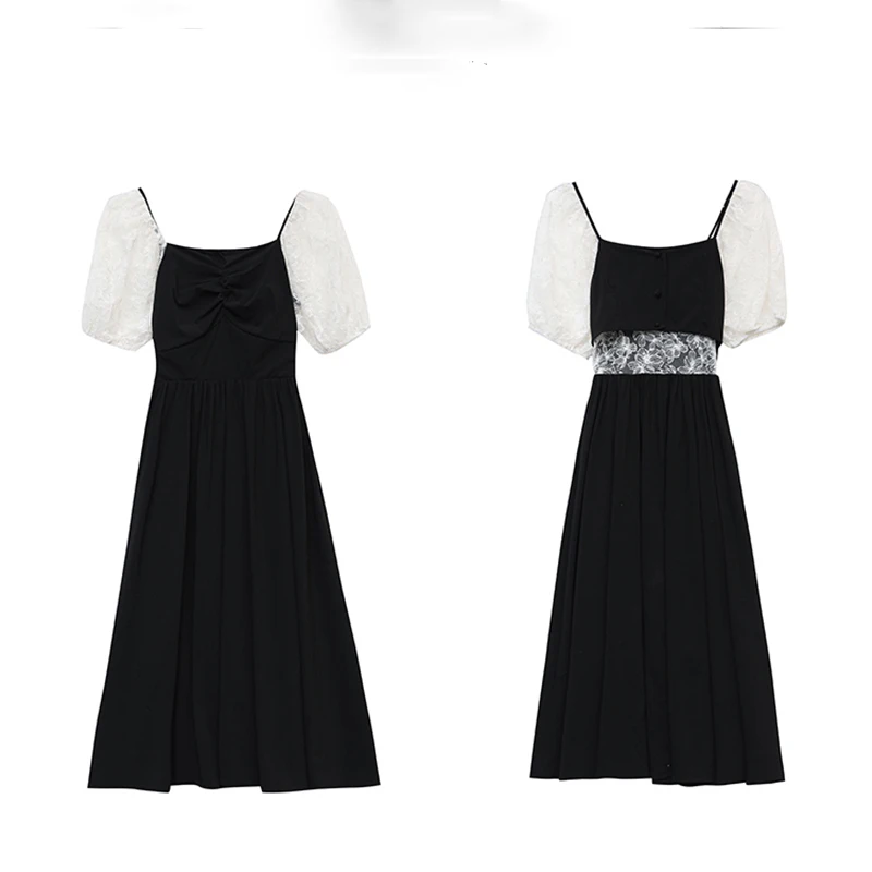 

Ciyesay elegant dresses for women 2021 korean fashion casual dress female clothing long dress French black dress