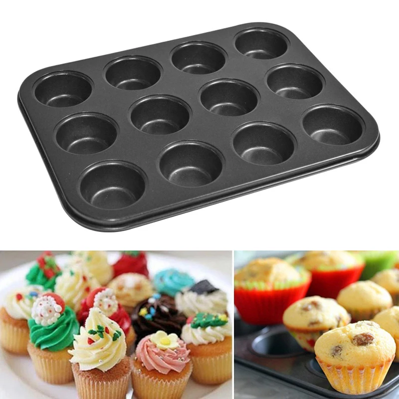 

12 Cavity Silicone Cake Mold Muffin Cup Cake Bakeware Fondant Cupcake Muffin Mold Cookies Muffin Chocolate Mould Baking Tool SDF