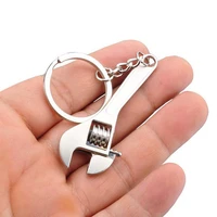 creative mini wrench model metal key chain ring keyfob car keyring keychain gift silver universal decoration accessories