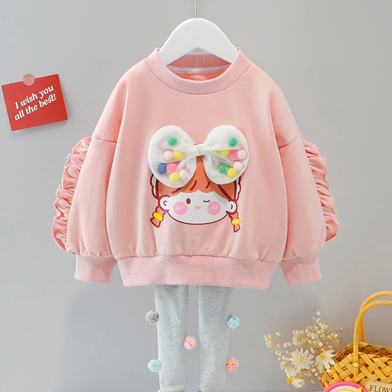 

Melario Children Clothing Set Cartoon Girls Long Sleeve Tracksuit 1-4 Years Cartoons Top Pants 2pcs Set Kids Autumn Clothes Suit