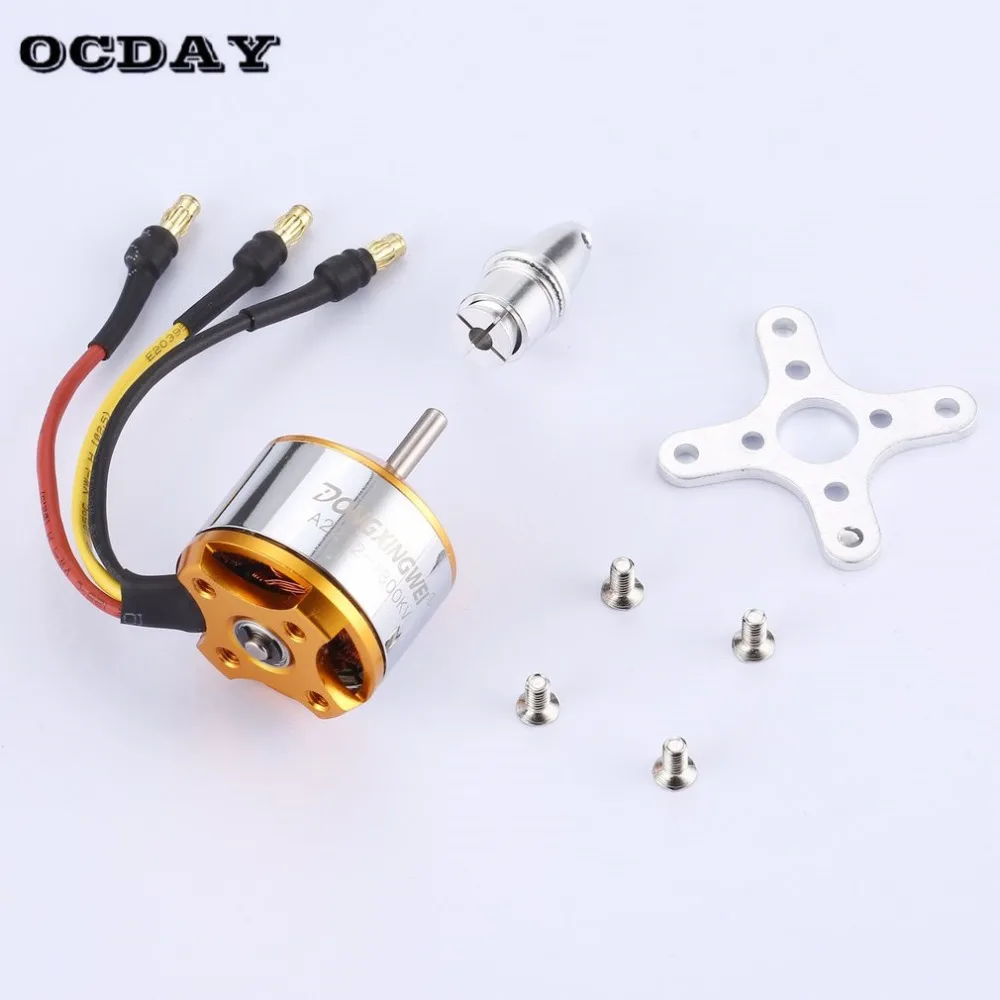 Бесколлекторный двигатель DXW A2212 1800кв/2200кв/2450кв 2-4S Outrunner для RC FPV неподвижное крыло