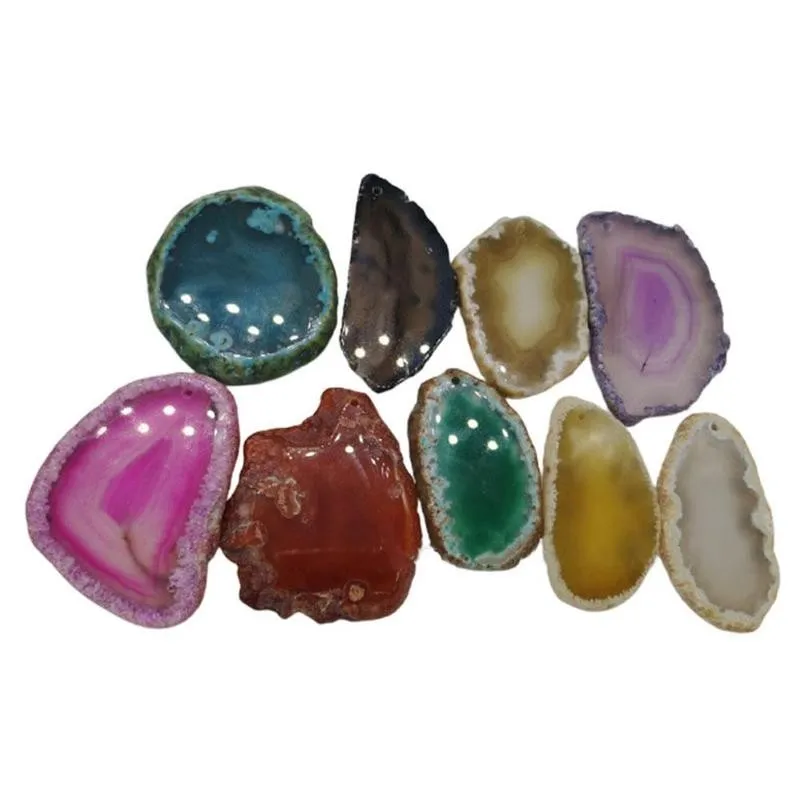 

Natural Agate Stone Edging Coaster Nail Art Jewelry Display Board Healing Aura Decoration Dinner Party Wedding Holiday Decor