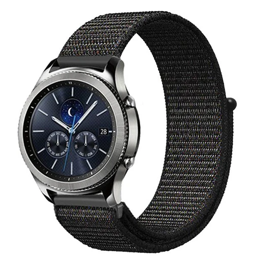 22 мм ремешок для часов samsung galaxy watch 46 мм 42 мм активный 2 нейлон huawei watch gt ремешок Amazfit bip gear S3 Frontier 44 40 - Цвет ремешка: official black 8