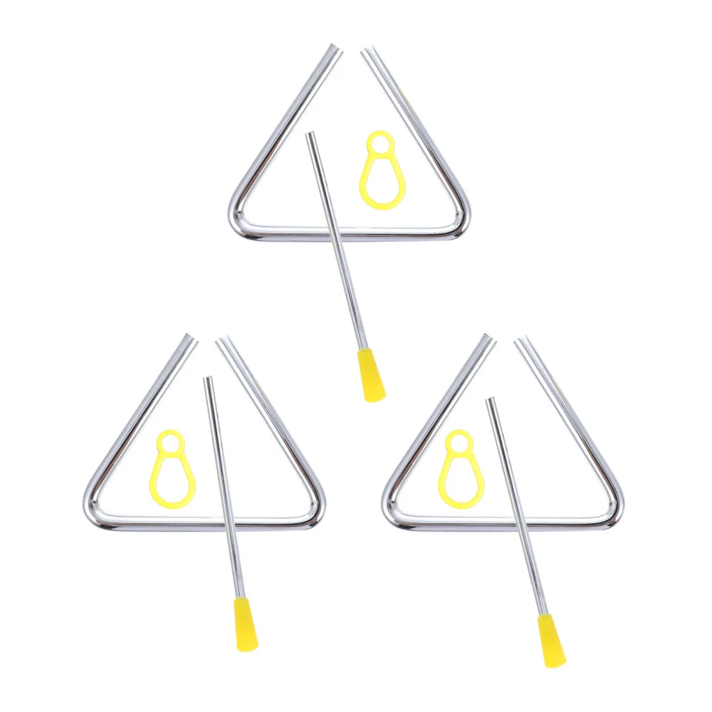 

3pcs Children's Percussion Instrument Triangle Instrument Hand Percussion Triangle