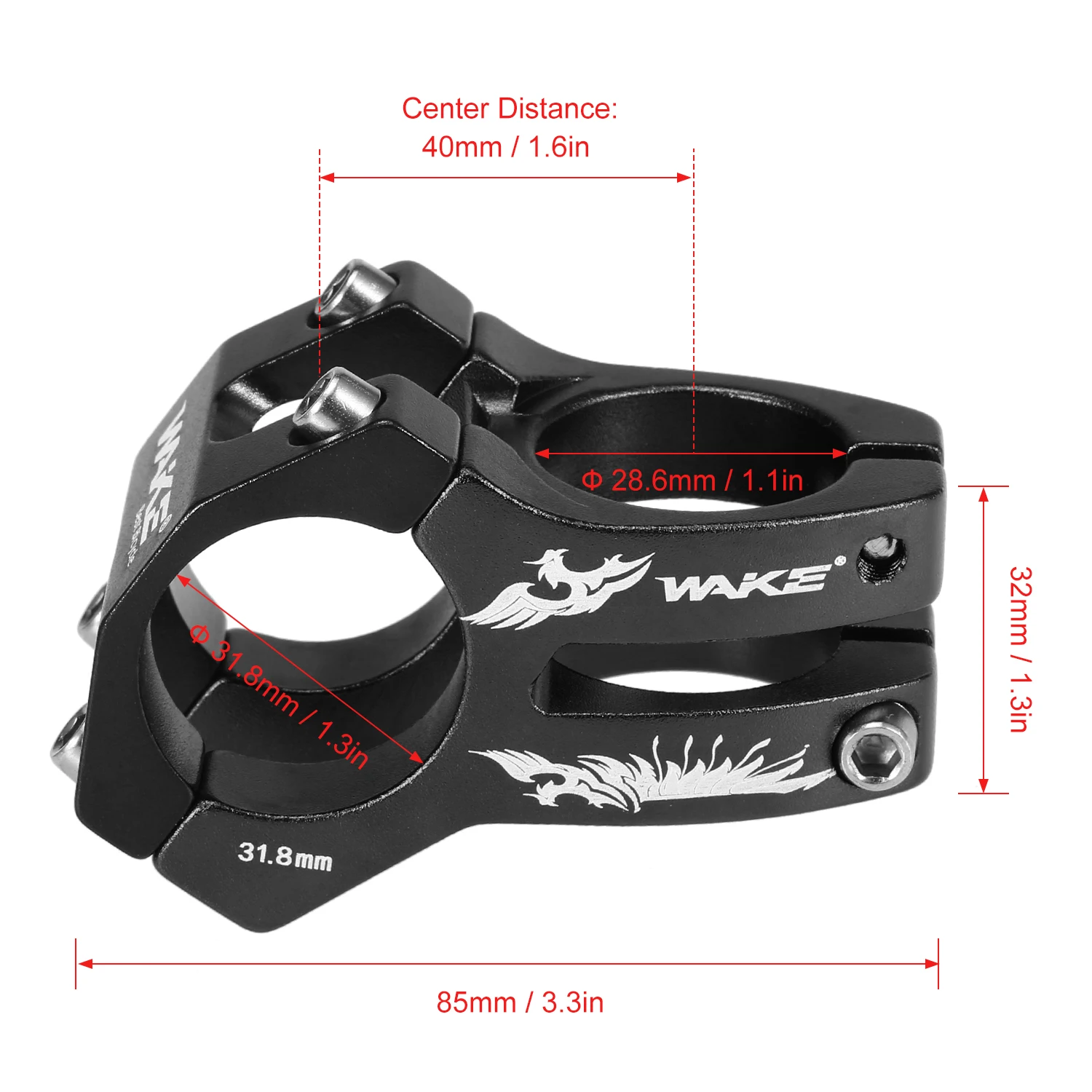 Велосипедный стержень WAKE из алюминиевого сплава высокопрочный с ЧПУ