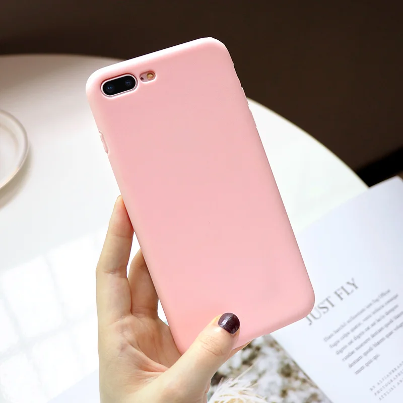 DK-fe Модный матовый Силиконовый чехол для Xiaomi mi 9 SE 8 Lite A2 A1 Capa для Red mi 6 Pro 6A 5 Plus 5A 4X 4A милый резиновый чехол карамельного цвета - Цвет: DK-fe
