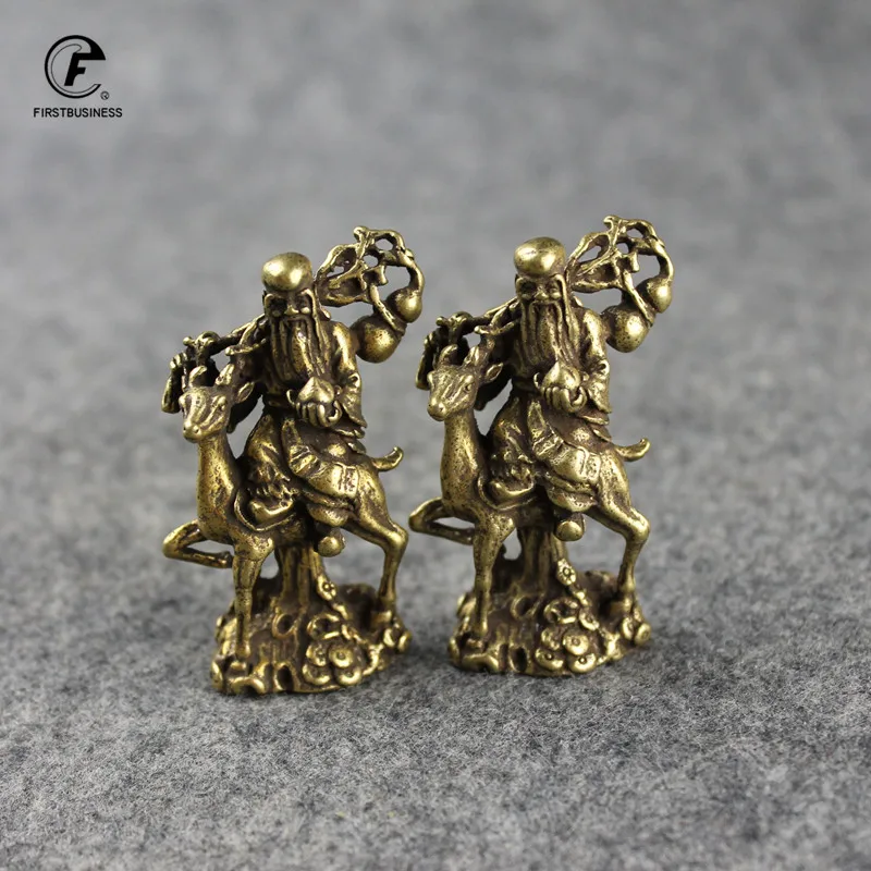 Классическое Медь Бог долголетия статуя долговечность миниатюрные фигурки