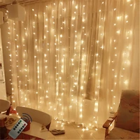4x3m led icicle string lights led fairy holiday lights remote curtain garland for wedding party window garden home decoration