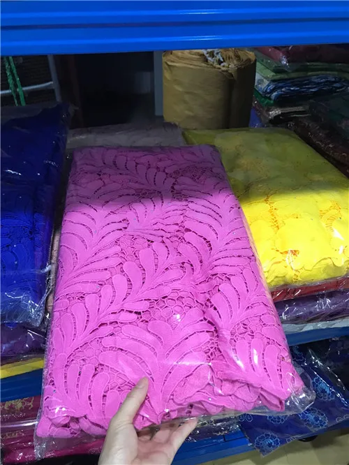 dark pink Шнур кружево для нигерийских вечерние детские розовые кружевная ткань гипюр кружевная ткань с камнями tissu dentelle африканская ткань для платья 5yard - Цвет: dark pink