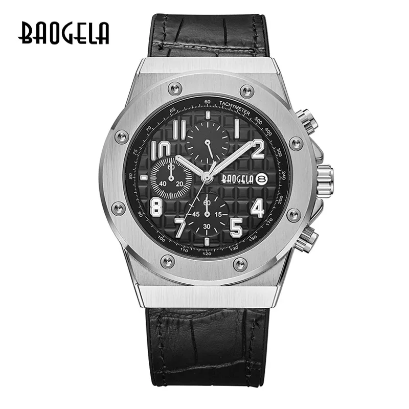Мужской Новый кварцевый хронограф BAOGELA Montres 2019 Étanche светлый мужской браслет из