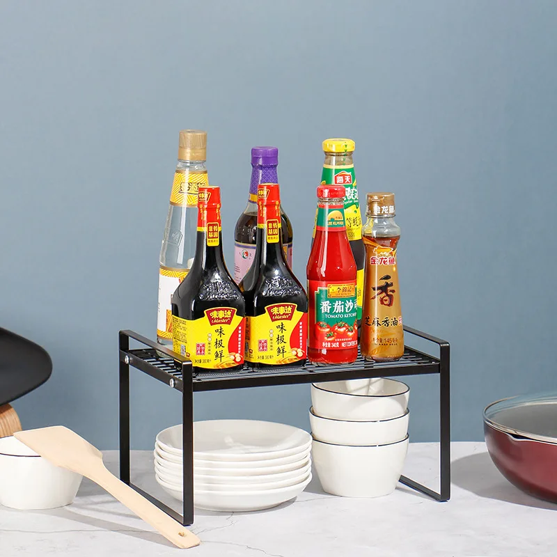 

Кухонная железная стойка для хранения полка для шкафа сушилка для посуды емкость для приправ бутылки полки Organizador De Cocina домашний сад BE50SA