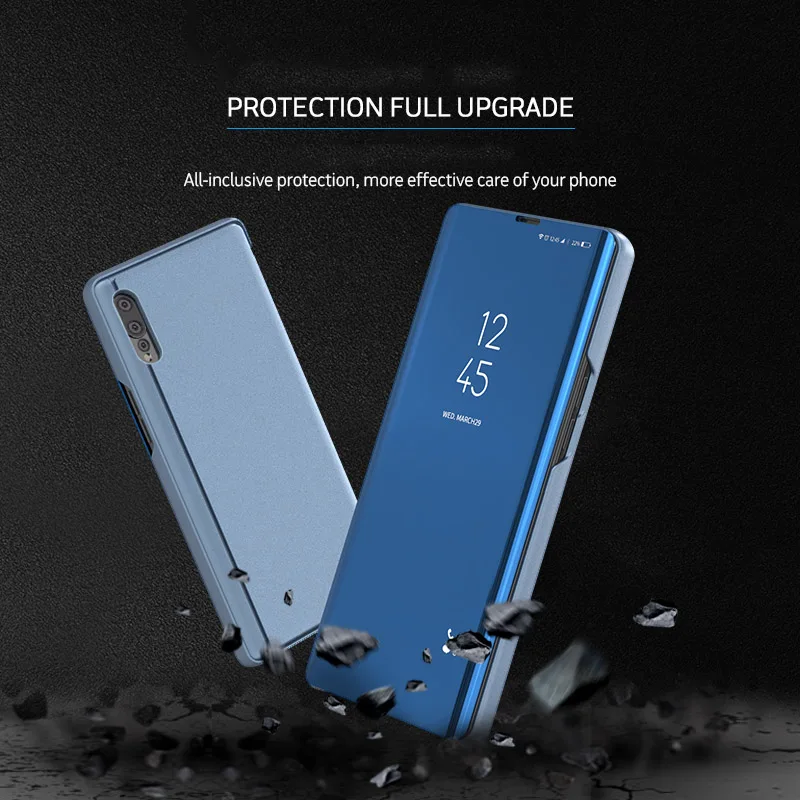 Умный зеркальный флип-чехол для samsung Galaxy S10 S8 S9 S7 Edge Plus Note 10 9 8 A7 A8 A9 A10 A20 A50 A60 A70 A80 A90 J4