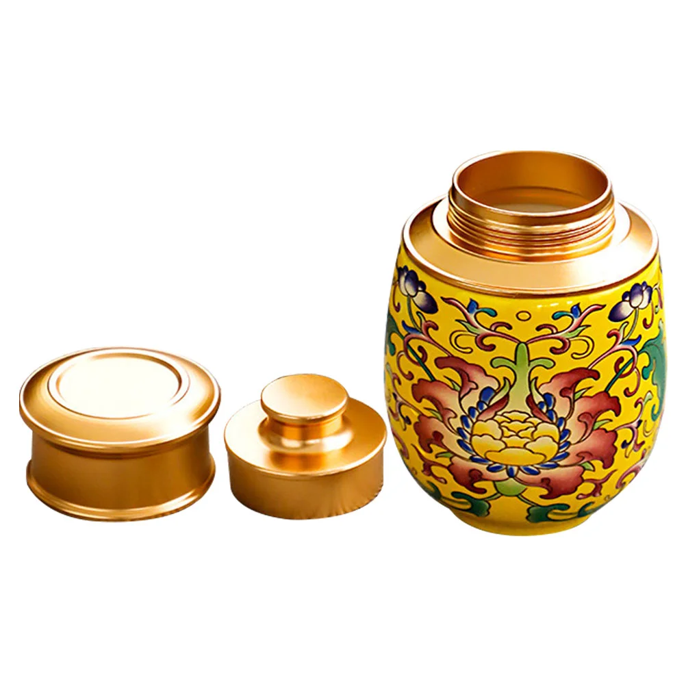 

1 шт., влагостойкий герметичный контейнер для чая, керамический контейнер для хранения чая (желтый)