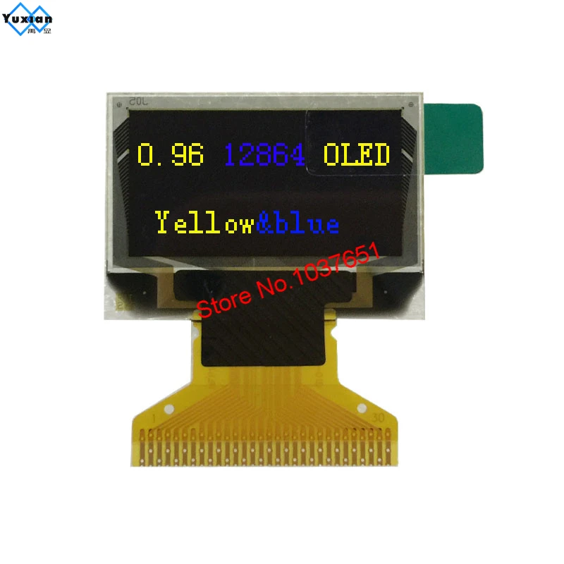 0 96 oled 30pin дисплей 128x64 SSD1306 SPI IIC синий желтый белый | Электроника