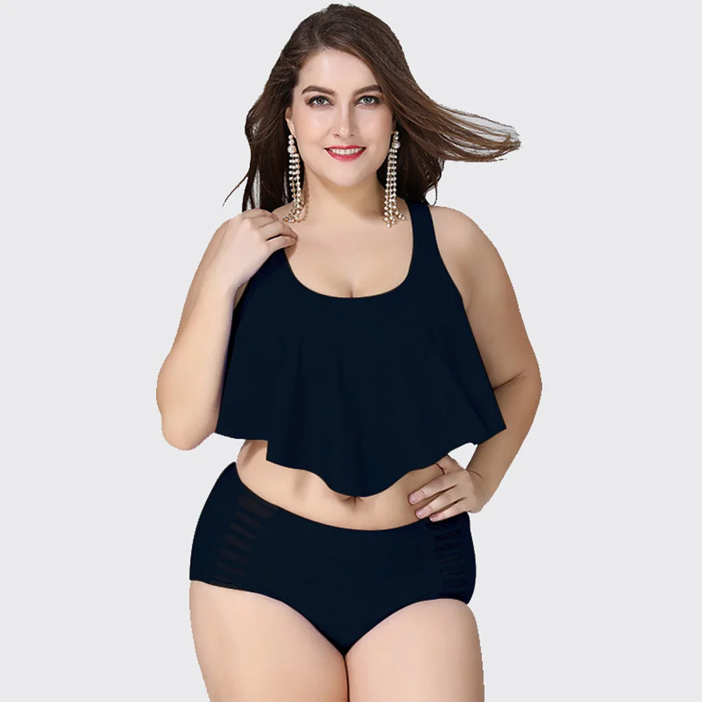 Wipalo Plus Size 5XL Women Set Summer Tropical Halter Open Back Print Tank Top Briefs Casual Two Piece Suits Sexy Beach Wear