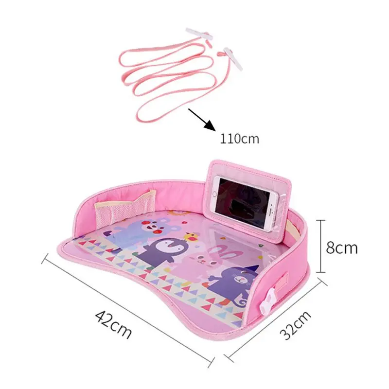 

Baby Car Tray Plates Portable Waterproof Painting Eating Table Desk for Kids Car Safety Seat Children Toys Storage Holder