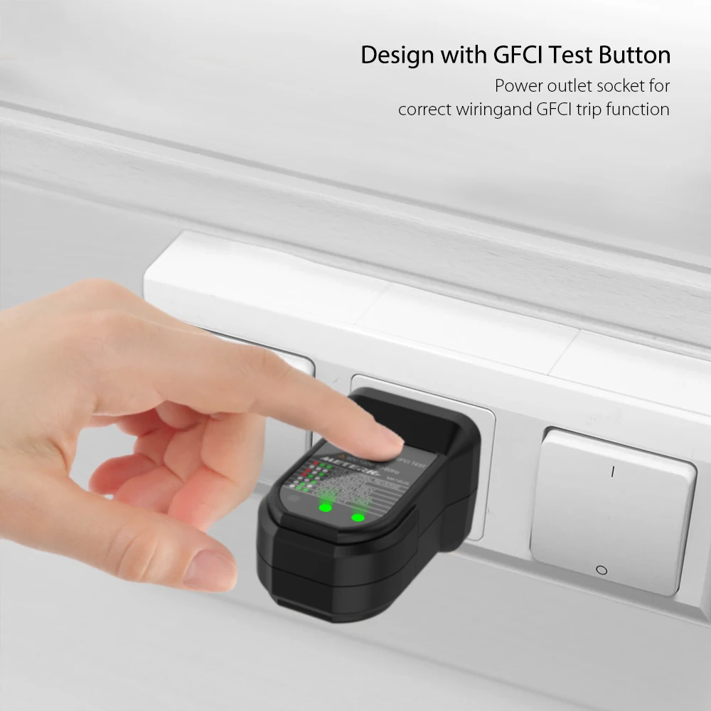 Meterk RCD электрическая розетка тестер выключатель искатель автоматический