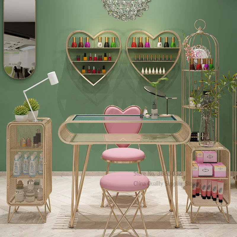 Железный демонстрационный стеллаж в форме сердца органайзер для косметики