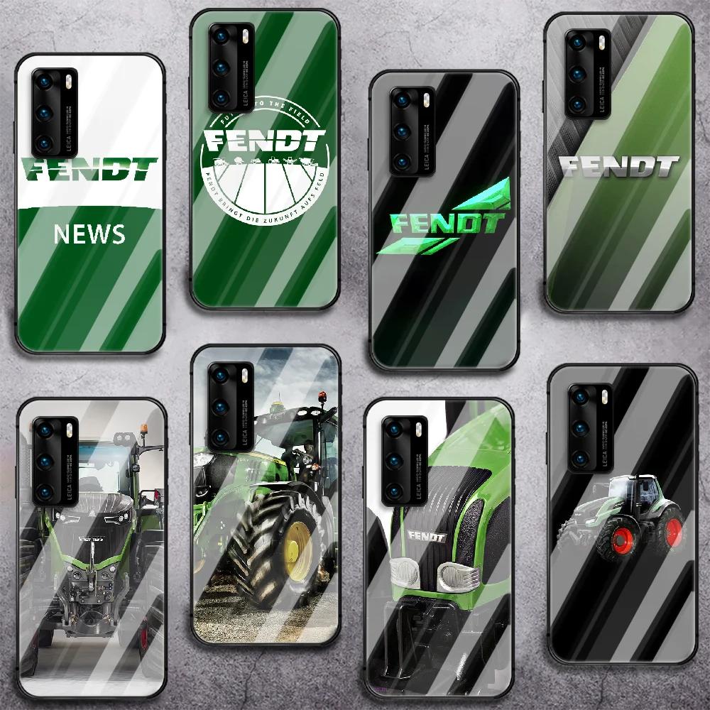 

FENDT Tractor Phone Tempered Glass Case Cover For Huawei P Nova Mate 5T 20 30 40 Pro Lite Smart 2019 2021 Painting 3D Trend