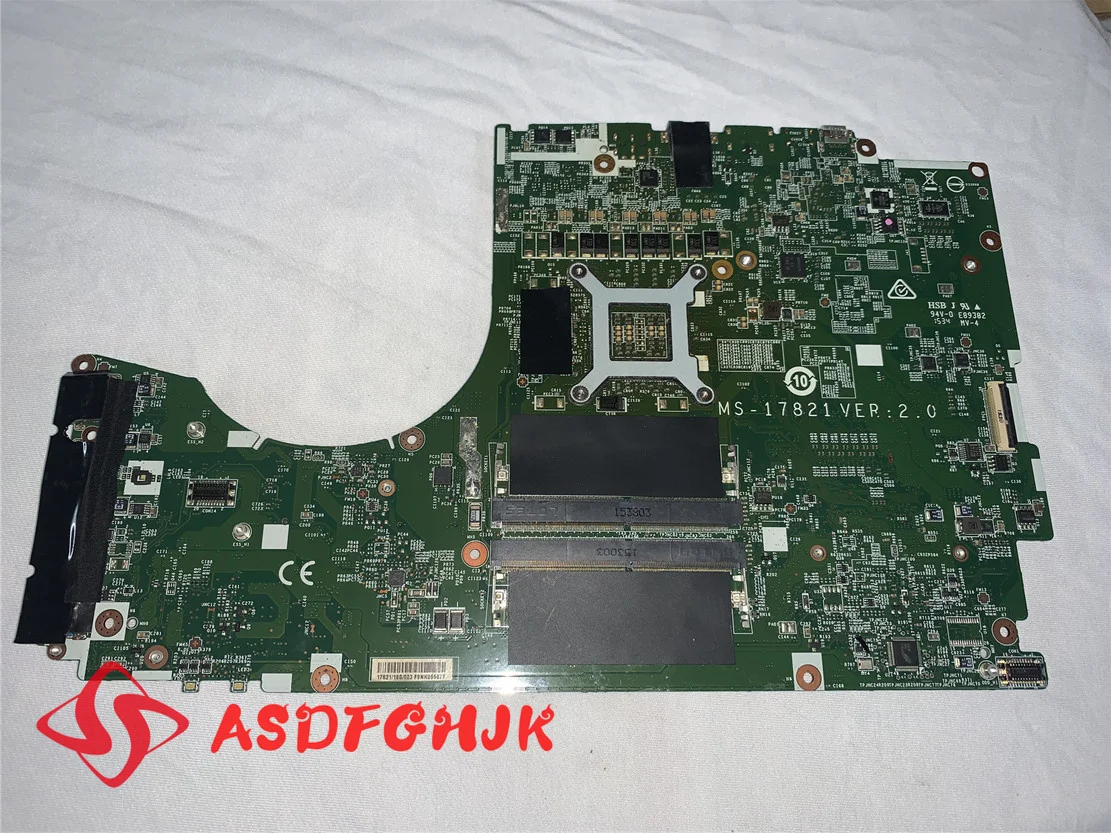 

Original ms-17821 ms-17831 For MSI ms-1782 ms-1783 gt72 gt72s laptop motherboard i7-6700hq sr2fq Rev 2.0 test OK