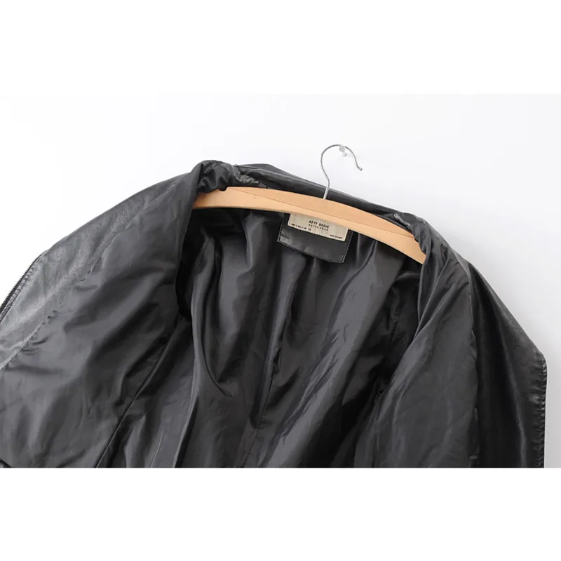 

2021 New Fashion Women Smooth Motorcycle Faux Leather Jackets Ladies Long Sleeve Autumn Winter Biker Streetwear Black Pink Coats