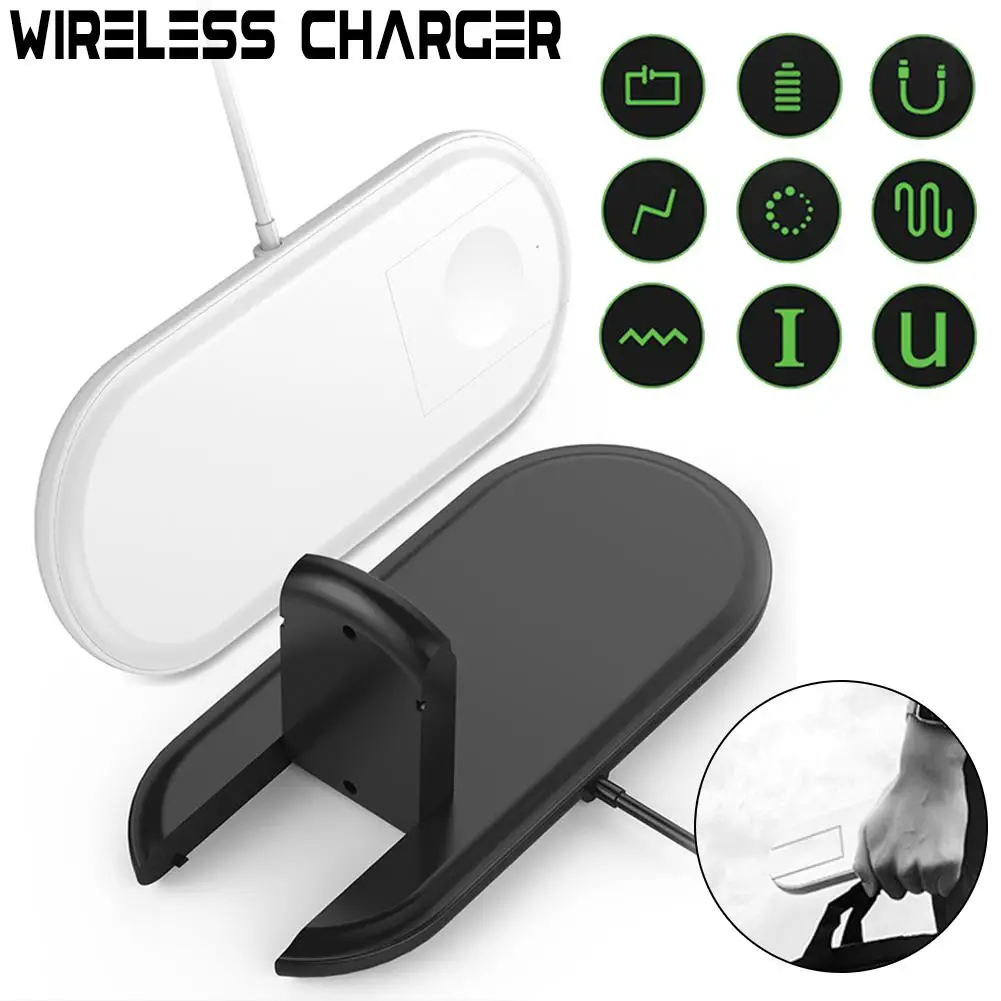 Часы мобильный телефон два в одном Беспроводное зарядное устройство для Air Apple power