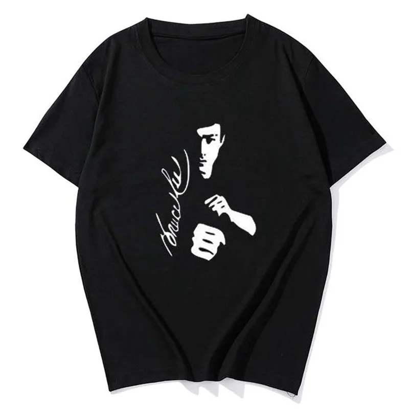 Рубашка Кунг-фу хлопковая футболка с коротким рукавом принтом | Спорт и